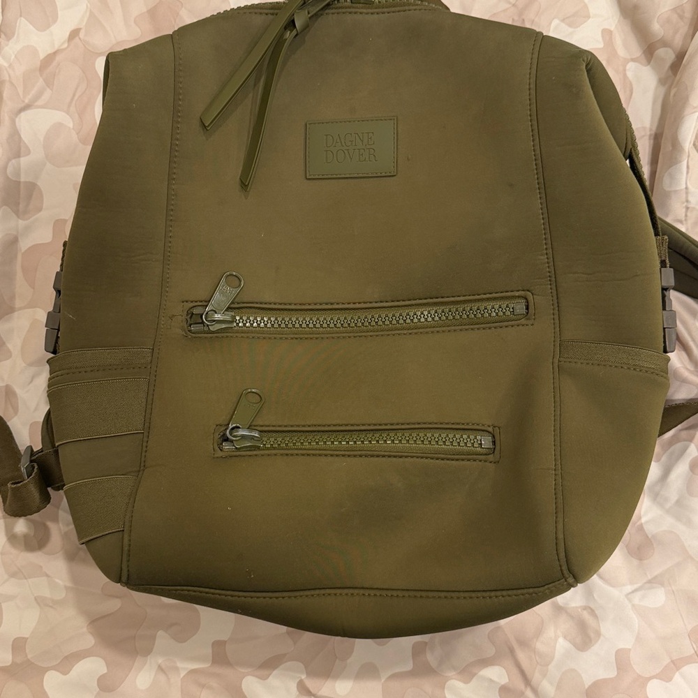 Dagne Dover Moss Green Diaper Backpack, size large - Picture 3 of 12